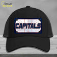 CAPITALS Graphic Novelty License Plate Hat HAT-MLP-14687 Mesh Black