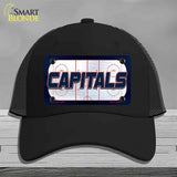CAPITALS Graphic Novelty License Plate Hat HAT-MLP-14687 Mesh Black