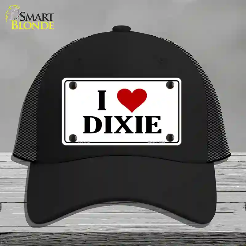 I Love Dixie Novelty License Plate Hat Mesh / Black