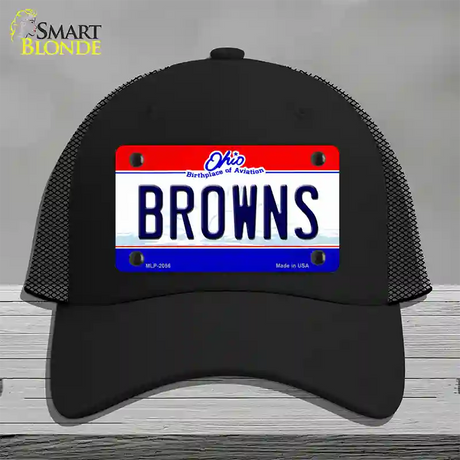 Browns Ohio State Novelty License Plate Hat Mesh / Black