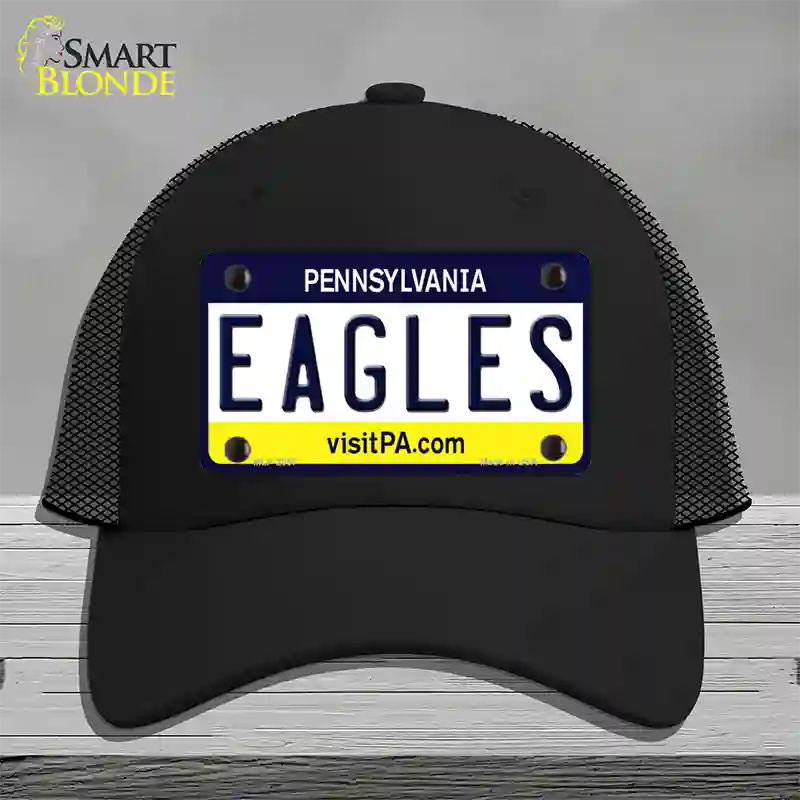 Eagles Pennsylvania State Novelty License Plate Hat Mesh / Black