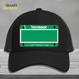 Vermont State Blank Novelty License Plate Hat Mesh / Black
