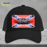 Confederate Flag Charger Novelty License Plate Hat Mesh / Black
