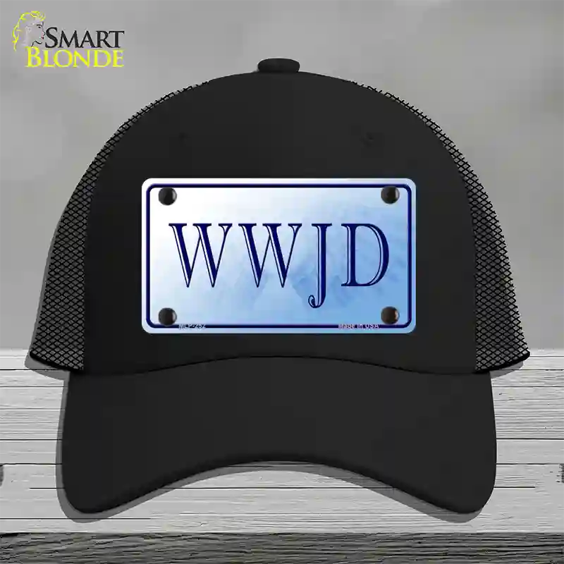 WWJD Novelty License Plate Hat Mesh / Black