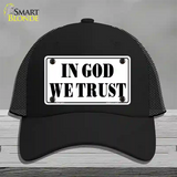 In God We Trust Novelty License Plate Hat Mesh / Black
