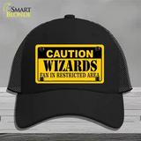 Caution Wizards Fan Novelty License Plate Hat Mesh / Black