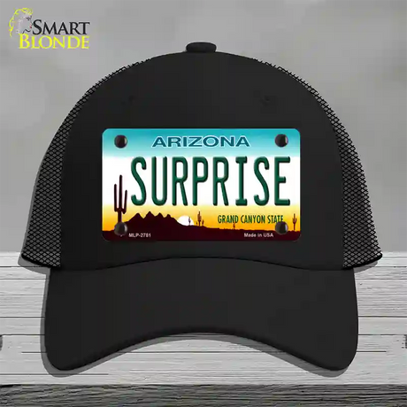 Surprise Arizona Novelty License Plate Hat Mesh / Black