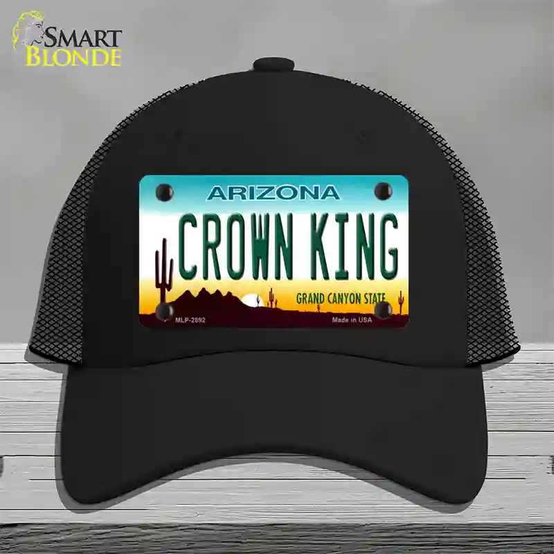 Crown King Novelty License Plate Hat Mesh / Black