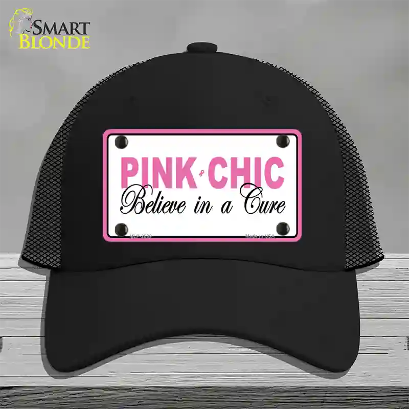 Pink Chic Novelty License Plate Hat Mesh / Black