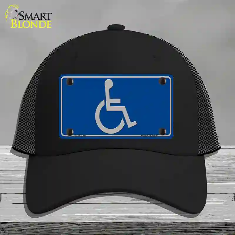 Handicap Logo Novelty License Plate Hat Mesh / Black