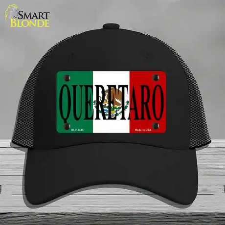Queretaro Mexico Flag Novelty License Plate Hat Mesh / Black