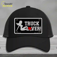 Truck Lover Girl Novelty License Plate Hat Mesh / Black