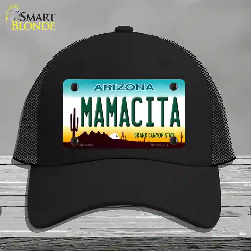 Mamacita Arizona Novelty License Plate Hat Mesh / Black