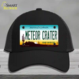 Arizona Meteor Crater Novelty License Plate Hat Mesh / Black