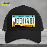 Arizona Meteor Crater Novelty License Plate Hat Mesh / Black
