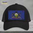 Pennsylvania State Flag Novelty License Plate Hat Mesh / Black