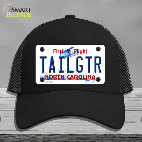 Tailgtr North Carolina Novelty License Plate Hat Mesh / Black