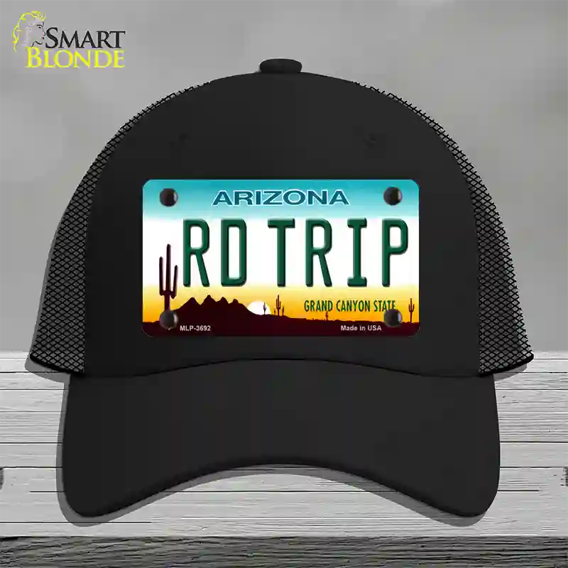 Rd Trip Arizona Novelty License Plate Hat Mesh / Black