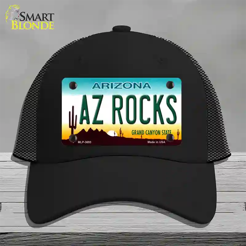 Az Rocks Novelty License Plate Hat Mesh / Black