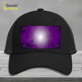 Purple White Fade Scratched Novelty License Plate Hat Mesh / Black