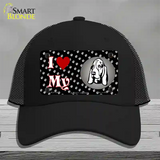 I Love My Basset Hound Novelty License Plate Hat Mesh / Black