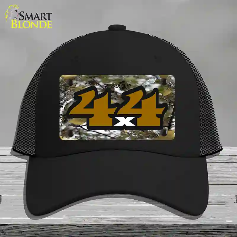 4x4 Camouflage Novelty License Plate Hat Mesh / Black