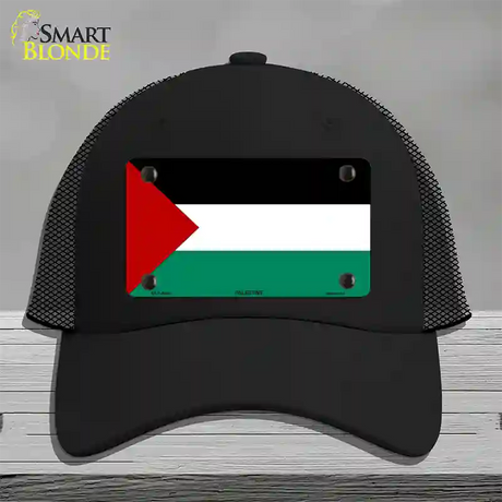 Palestine Country Flag Novelty License Plate Hat Mesh / Black