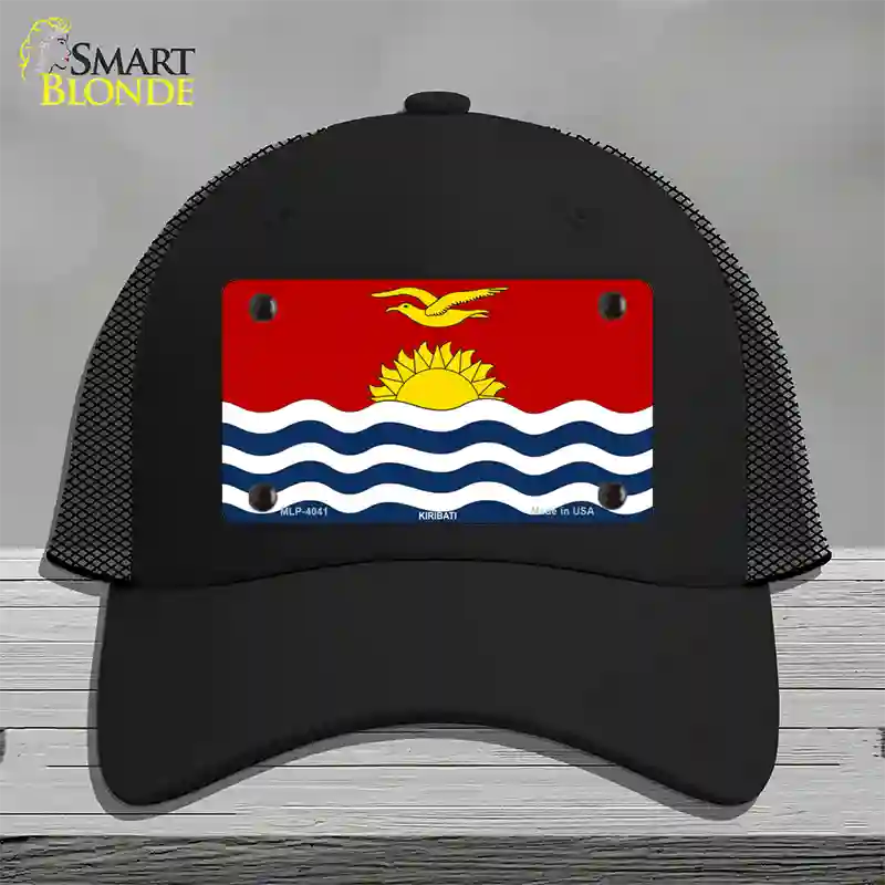Kiribati Flag Novelty License Plate Hat Mesh / Black