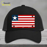 Liberia Flag Novelty License Plate Hat Mesh / Black