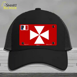Wallis Flag Novelty License Plate Hat Mesh / Black