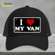 I Love My Van Black Novelty License Plate Hat Mesh / Black