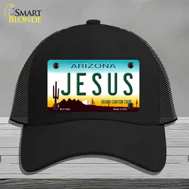 Jesus Arizona State Novelty License Plate Hat Mesh / Black