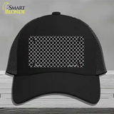 Black White Quatrefoil Novelty License Plate Hat Mesh / Black