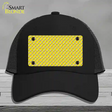 Yellow White Quatrefoil Novelty License Plate Hat Mesh / Black