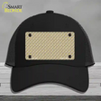 Gold White Quatrefoil Novelty License Plate Hat Mesh / Black