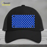 Blue Polka Dot Novelty License Plate Hat Mesh / Black