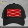 Red Polka Dot Novelty License Plate Hat Mesh / Black