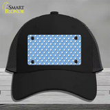 Light Blue Polka Dot Novelty License Plate Hat Mesh / Black