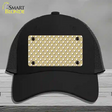 Gold Polka Dot Novelty License Plate Hat Mesh / Black