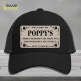 Welcome To Poppys Novelty License Plate Hat Mesh / Black