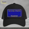 Pennsylvania Blue State Blank Novelty License Plate Hat Mesh / Black