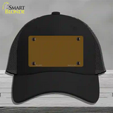 Brown Solid Novelty License Plate Hat Mesh / Black