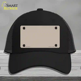 Tan Solid Novelty License Plate Hat Mesh / Black