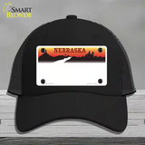Nebraska Amber State Blank Novelty License Plate Hat Mesh / Black