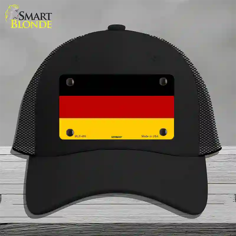 Germany Flag Novelty License Plate Hat Mesh / Black