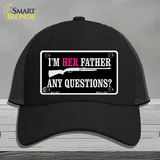 Im Her Father Novelty License Plate Hat Mesh / Black