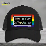 When Can I Vote Novelty License Plate Hat Mesh / Black
