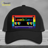 Love Is Love Novelty License Plate Hat / Black Mesh