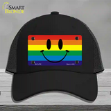 Smiley Face Novelty License Plate Hat Mesh Black