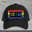 Yes I Am Novelty License Plate Hat Mesh Black